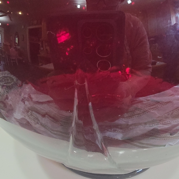 Vintage Cambridge Glass CARMEN Ruby Red Ball Jug, 80oz - Picture 3 of 6